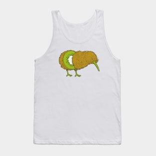 Funny Kiwi Bird Illustration // Kiwi Fruit Kiwi Bird Mashup Tank Top